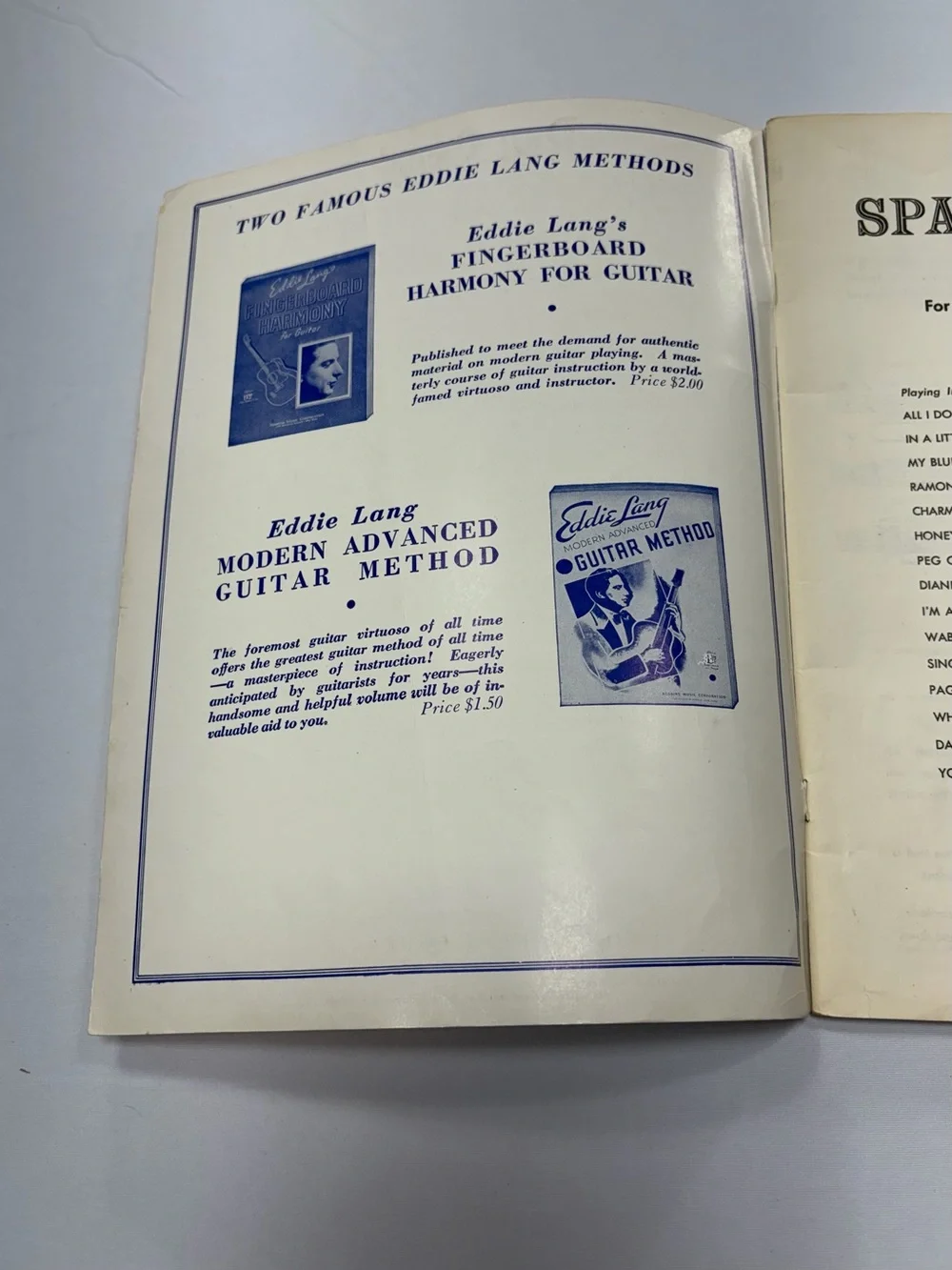 Vintage Roy Smeck Spanish Guitar Solos Sheet Music Book 1954 Robbins Music